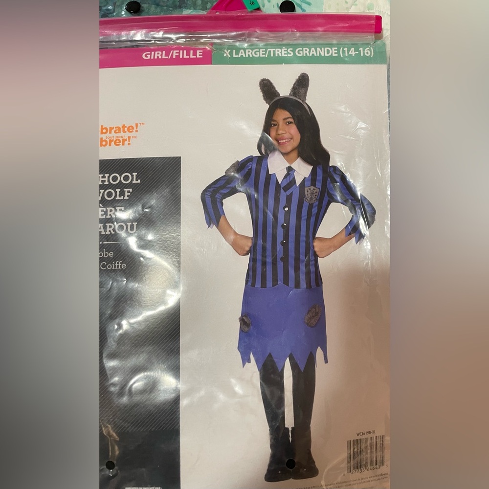 🌸NEW Girls Prep School Werewolf Halloween Costume Size XL 14/16